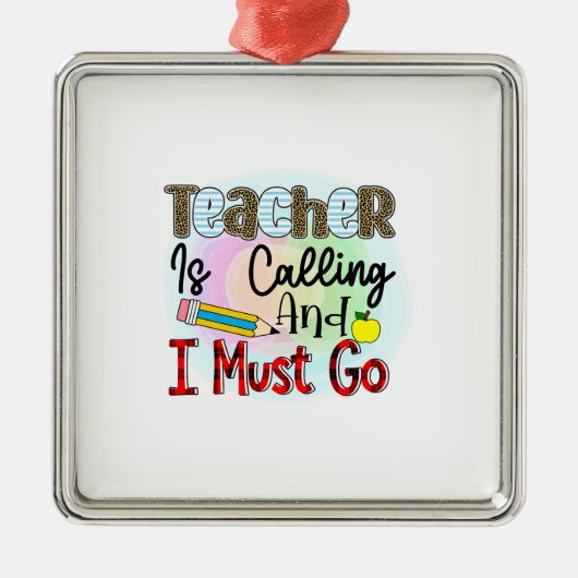 Leraar belt en ik moet gaan metalen ornament (Voorkant)