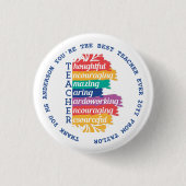 Leraar - BEST Quotes Ronde Button 3,2 Cm (Voorkant)