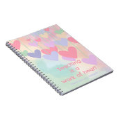 Leraar Beste Dank u harten Kleurrijke Waterverf Notitieboek (Rechterzijde)