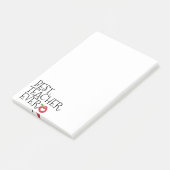 Leraar beste gezegden van het rode appelhart post-it® notes (Schuin)