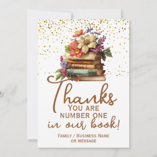 Leraar Bibliothecaris Dank u Boek Kaart