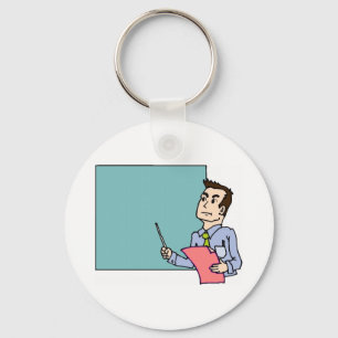 Leraar bij Bord Sleutelhanger