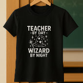Leraar bij dag tovenaar bij nacht; grappige opvoed t-shirt