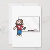 Leraar bij klaslokaal met whiteboard kaart (Voorkant)