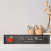 Leraar Blackboard en Red Apple Naambordje