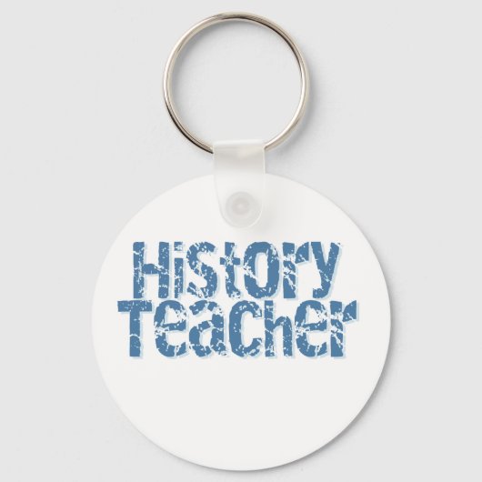 Leraar Blauwe Geslaagde Geschiedenis Sleutelhanger (Voorkant)