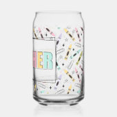 Leraar Blikvorm Glas (Achterkant)
