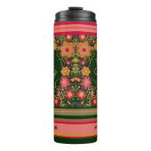 Leraar Bloem Streep Joy Journey Quote Thermosbeker (Voorkant)