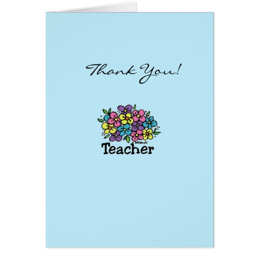 Leraar Blooms Dank je (Voorkant)