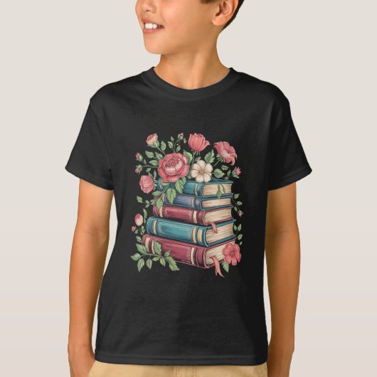 Leraar Boekenliefhebber Terug naar School Wildflow T-shirt (Voorkant)