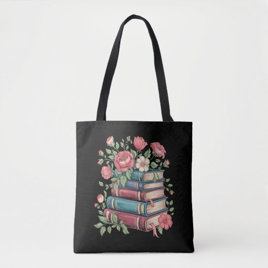 Leraar Boekenliefhebber Terug naar School Wildflow Tote Bag (Voorkant)