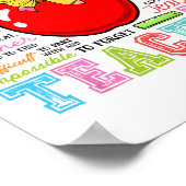 Leraar Boog Potlood Appel Grappig Ck Naar School L Poster (Hoek)