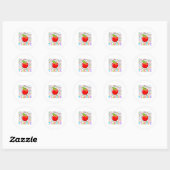 Leraar Boog Potlood Appel Grappig Ck Naar School L Ronde Sticker (Vel)