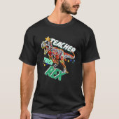 Leraar Boom Rex Kerstleraar T Rex Dinosaur T-shirt (Voorkant)
