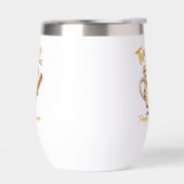 Leraar brandstof grappige koffie cup ontwerp (Links)