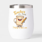 Leraar brandstof grappige koffie cup ontwerp (Achterkant)