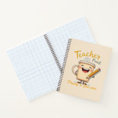 Leraar brandstof grappige koffie cup ontwerp notitieboek (Binnen)