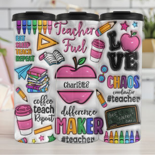 Leraar: Brandstof, Liefde, Inspiratie, Herhaal Thermosbeker