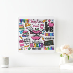 Leraar: Brandstof, Liefde, Inspiratie, Herhaal Vierkante Klok