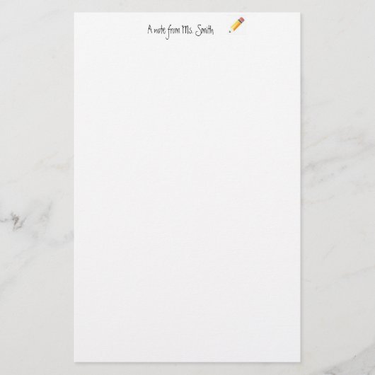 leraar briefpapier (Voorkant)