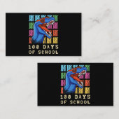 Leraar brullen Student 100e dag Dinosaurus 100 dag Visitekaartje (Voorkant / Achterkant)