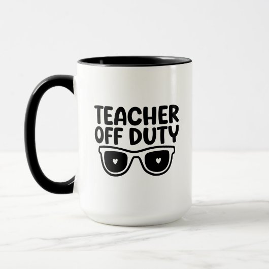 Leraar Buiten Dienst Wordart Mok (Links)