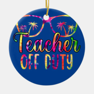 Leraar Buiten Dienst Zomer Laatste Dag Van School Keramisch Ornament