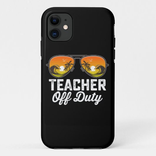Leraar buiten dienst zonnebril laatste schooldag Case-Mate iPhone case (Achterkant)