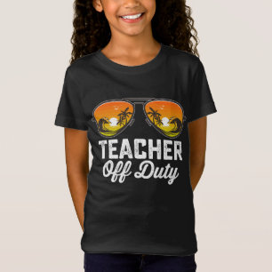 Leraar buiten dienst zonnebril laatste schooldag t-shirt