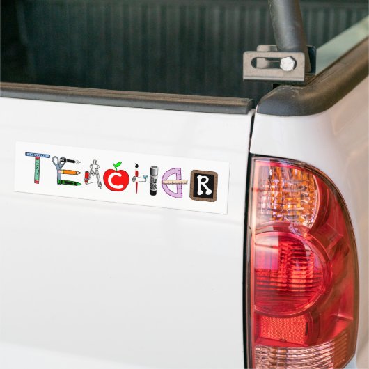 leraar bumpersticker (Op Truck)