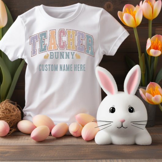 Leraar Bunny! Gepersonaliseerd Pasen T-shirt