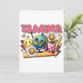 Leraar Cadeau | Bloemige Leraar Kaart (Staand voorkant)
