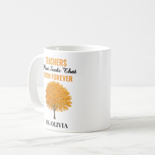 Leraar cadeau - dank je leraar koffiemok (Voorkant links)