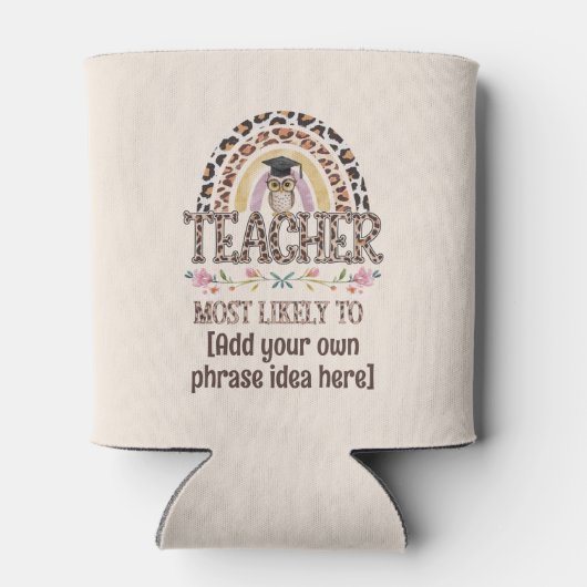 🎓 Leraar cadeau-ideeën: waarschijnlijk aangepaste Blikjeskoeler (Achterkant)