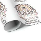 🎓 Leraar cadeau-ideeën: waarschijnlijk aangepaste Cadeaupapier (Rol Hoek)