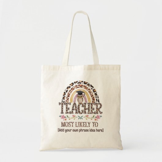 🎓 Leraar cadeau-ideeën: waarschijnlijk aangepaste Tote Bag (Voorkant)