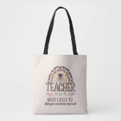 🎓 Leraar cadeau-ideeën: waarschijnlijk aangepaste Tote Bag (Voorkant)