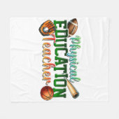 Leraar Cadeau | Lichaamelijke Opvoeding Leraar Fleece Deken (Voorkant (Horizontaal))