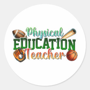Leraar Cadeau   Lichaamelijke Opvoeding Leraar Ronde Sticker