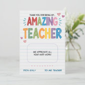 leraar cadeaukaarthouder feestdagenkaart (Staand voorkant)