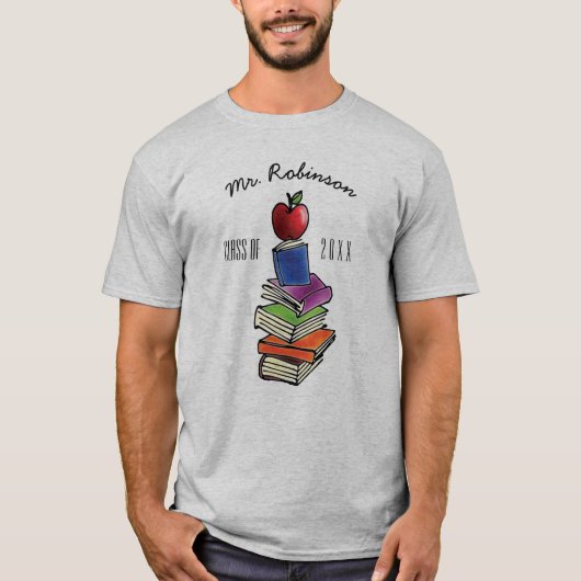 Leraar Cadeautje van de Apple van de Klasse met de T-shirt (Voorkant)