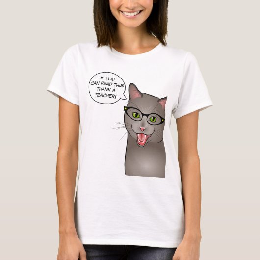 Leraar Cat Funny shirt (Voorkant)