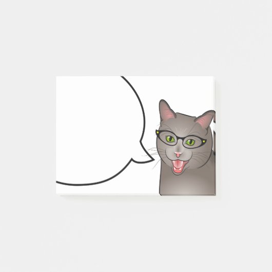 Leraar Cat Post merkt Kat op Post-it® Notes (Voorkant)
