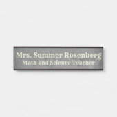 Leraar Chalkboard Classroom Deurgebrandnaam Bord Deurbordje (Voorkant)