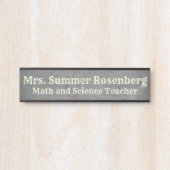 Leraar Chalkboard Classroom Deurgebrandnaam Bord Deurbordje (Voorkant)