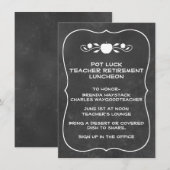 Leraar Chalkboard look Invitation Kaart (Voorkant / Achterkant)