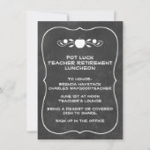 Leraar Chalkboard look Invitation Kaart (Voorkant)