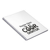 Leraar Chaos Coördinator - Grappige Groovy Onderwi Notitieboek (Rechterzijde)