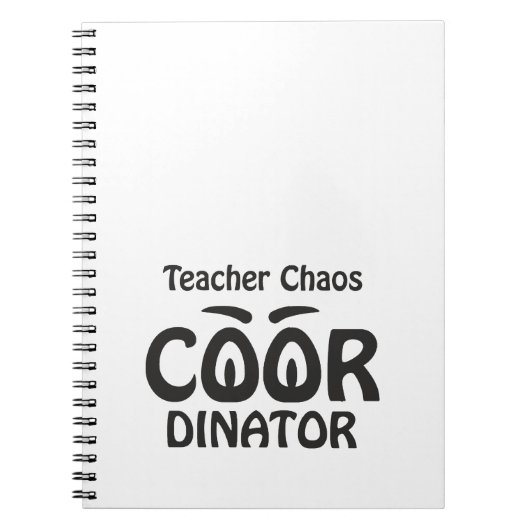 Leraar Chaos Coördinator - Grappige Groovy Onderwi Notitieboek (Voorkant)
