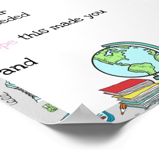 Leraar Chocolate Board, Snoep Poster Berichtencade (Hoek)